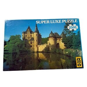 FX Schmid Super Luxe Puzzle 2500 Pieces Vintage Castle Landscape 98601 UNCOUNTED